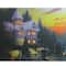 LED Lighted Victorian Christmas At Sunset Canvas Wall Art
